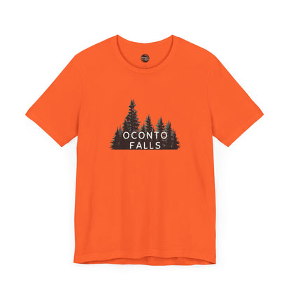 Oconto Falls Forest Graphic Unisex Tee - Nature Inspired Short Sleeve Shirt