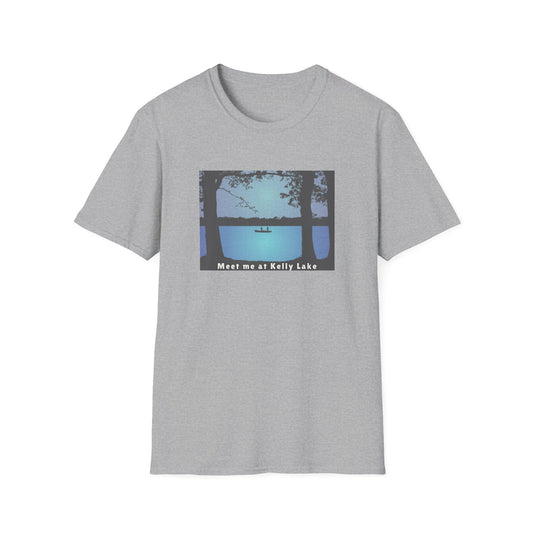 Meet Me At Kelly Lake - Fishing Scene - Unisex Softstyle T-Shirt - Casual Comfort for Every Occasion
