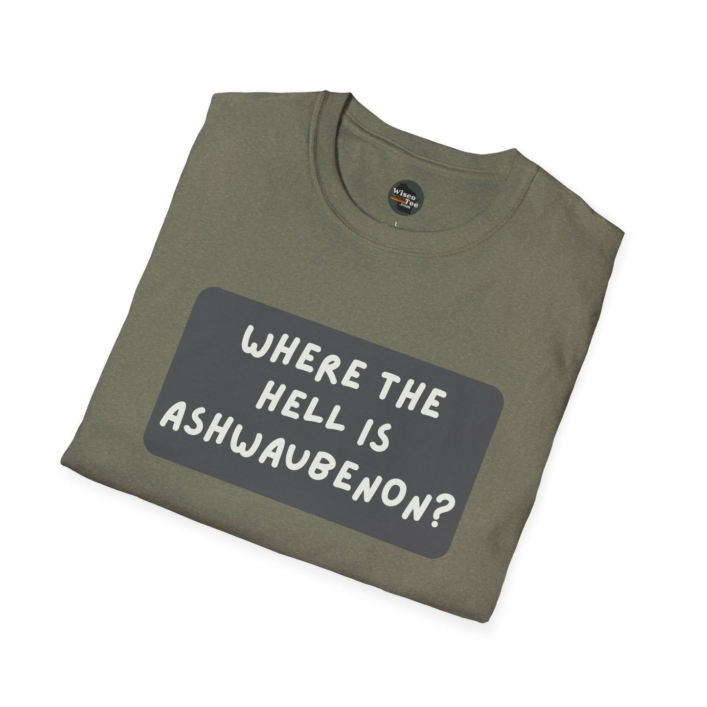 "Where the Hell is Ashwaubenon" Unisex Softstyle T-Shirt - Casual Comfort for Every Occasion
