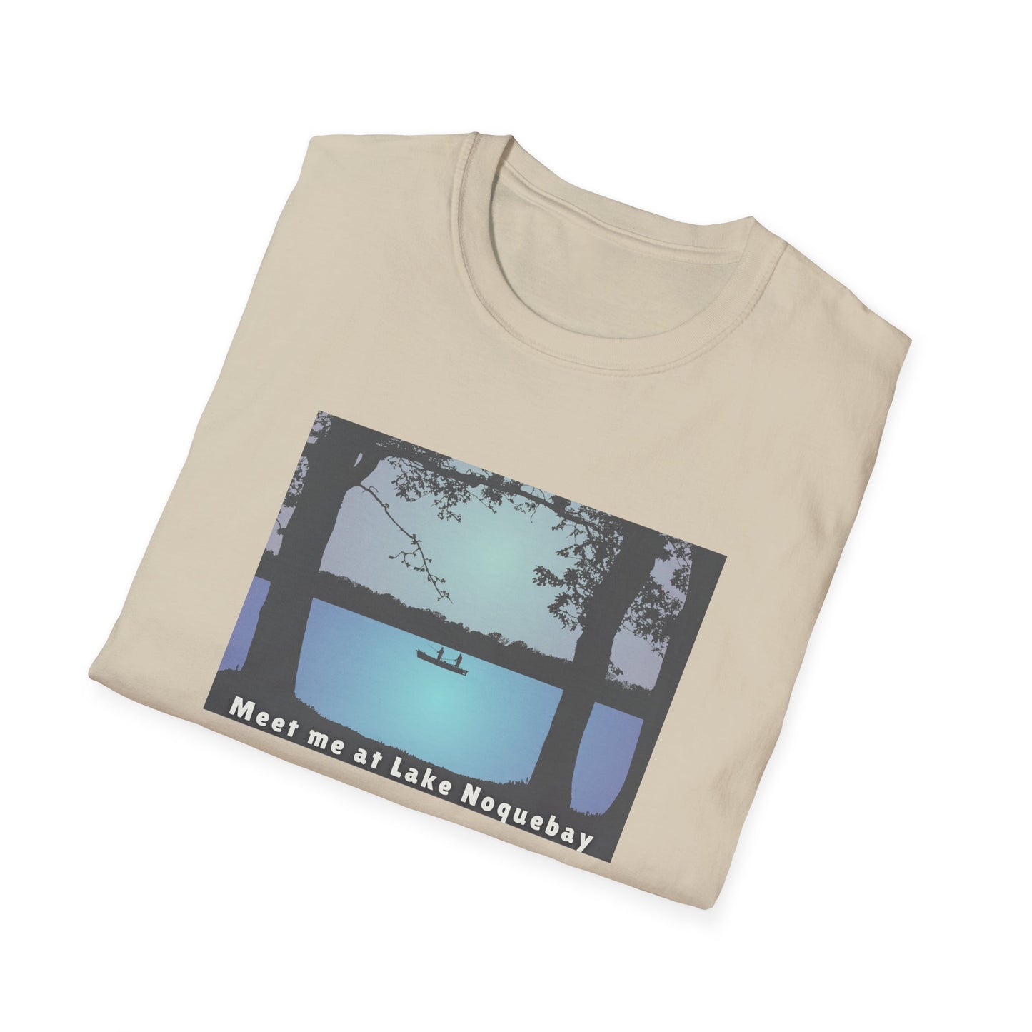 Meet Me At Lake Noquebay - Fishing Scene - Unisex Softstyle T-Shirt - Casual Comfort for Every Occasion