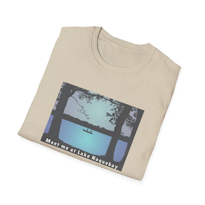Meet Me At Lake Noquebay - Fishing Scene - Unisex Softstyle T-Shirt - Casual Comfort for Every Occasion