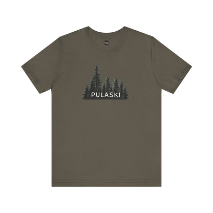 Pulaski Forest Graphic Unisex Tee - Nature Inspired Short Sleeve Shirt