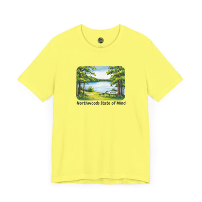Crivitz Northwoods State of Mind Unisex Tee - Lake and Tree Design in Crivitz, Wisconsin
