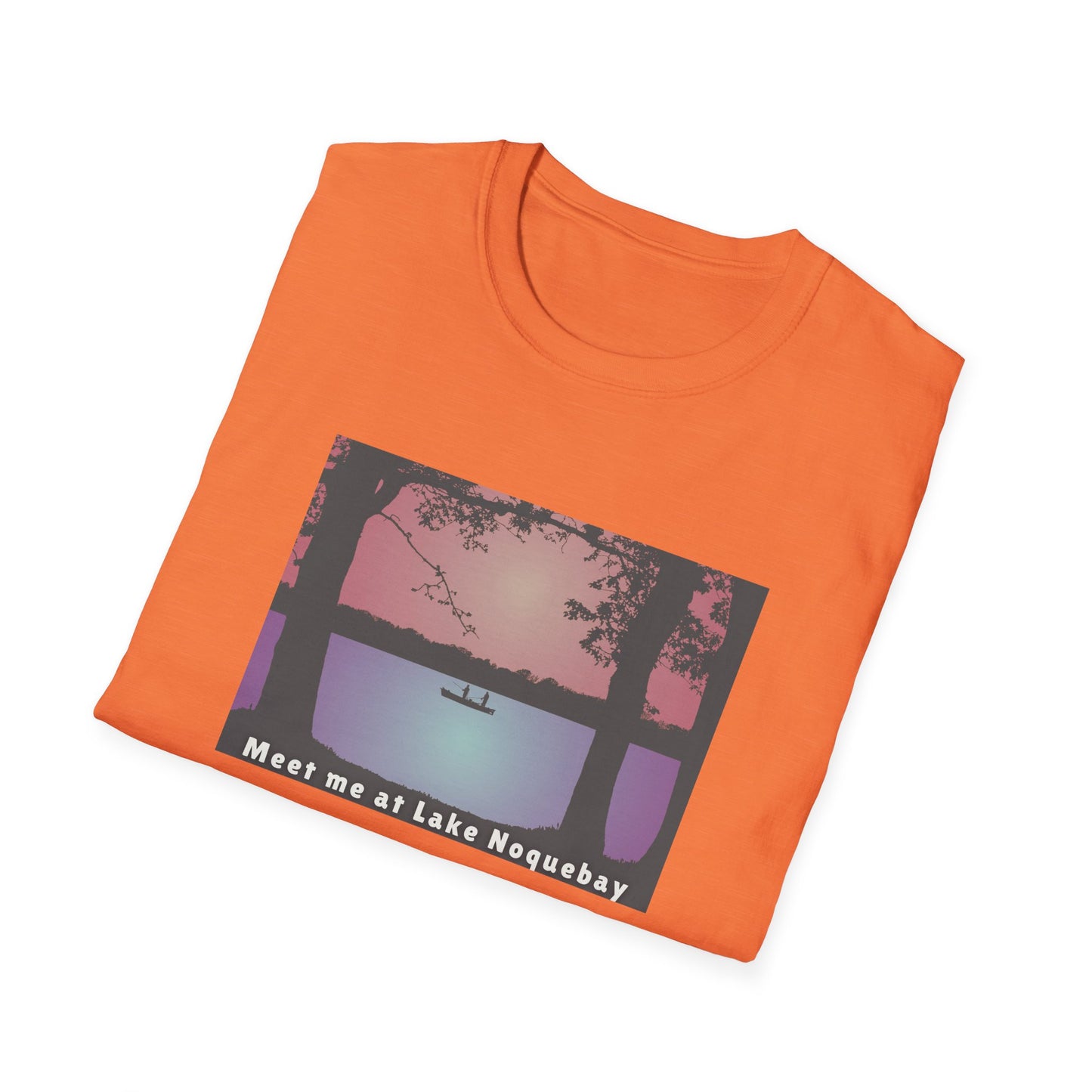 Meet Me At Lake Noquebay - Fishing Scene - Unisex Softstyle T-Shirt - Casual Comfort for Every Occasion