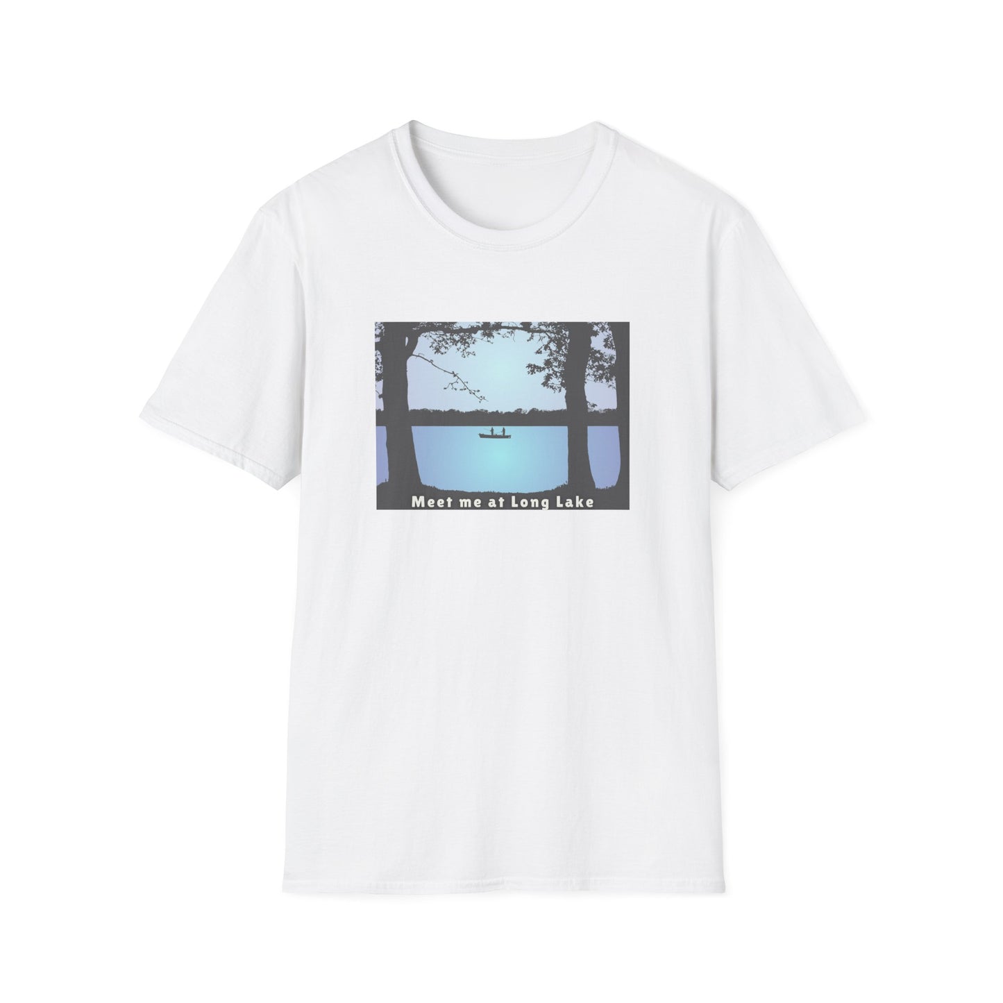 Meet Me At Long Lake - Fishing Scene - Unisex Softstyle T-Shirt - Casual Comfort for Every Occasion