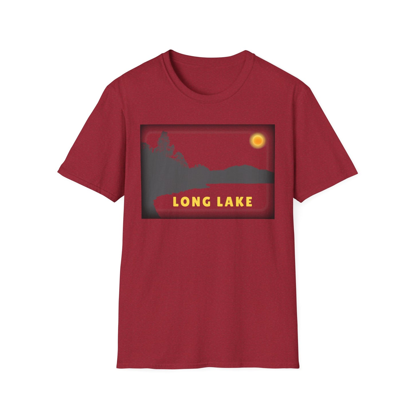 Long Lake Sun Scene - Unisex Softstyle T-Shirt - Casual Comfort for Every Occasion