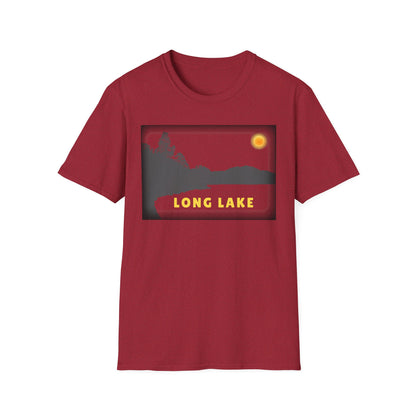 Long Lake Sun Scene - Unisex Softstyle T-Shirt - Casual Comfort for Every Occasion