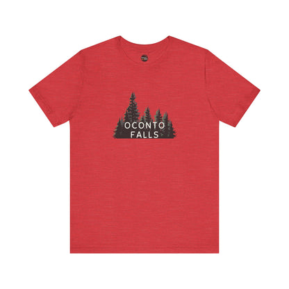 Oconto Falls Forest Graphic Unisex Tee - Nature Inspired Short Sleeve Shirt