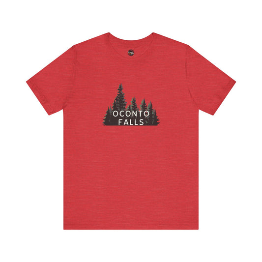 Oconto Falls Forest Graphic Unisex Tee - Nature Inspired Short Sleeve Shirt