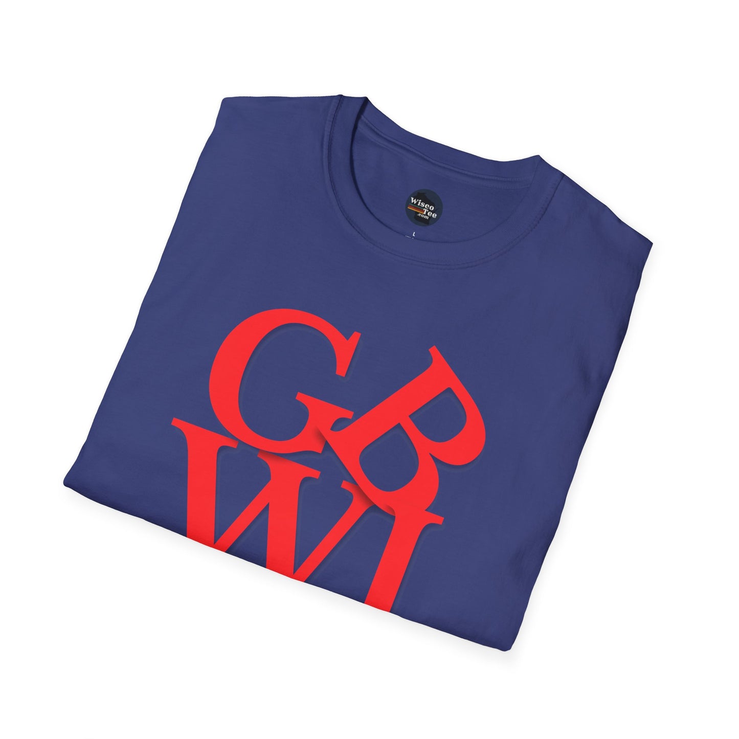 "GB WI" Love Stylish Unisex Softstyle T-Shirt - Vintage Green Bay Design
