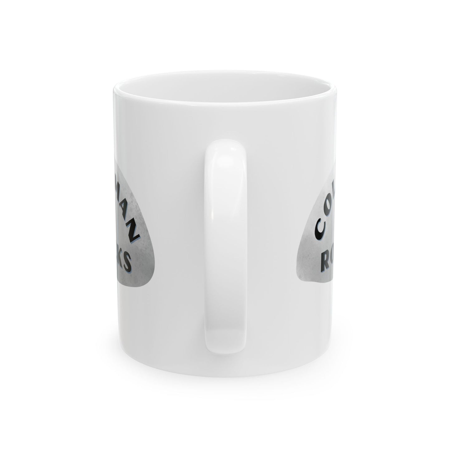 COLEMAN ROCKS Ceramic Coffee Mug - Unique Gift, Gray & White Design