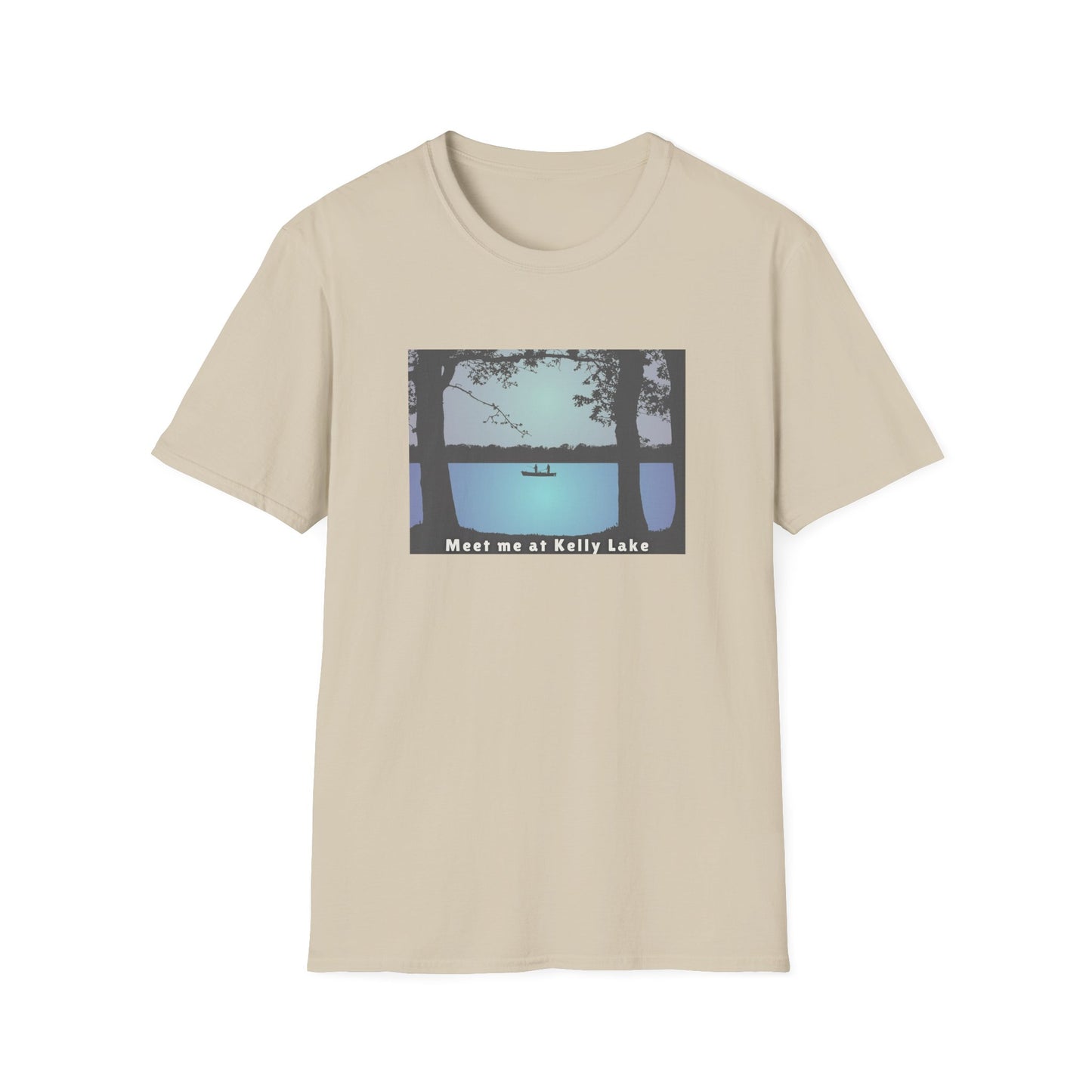 Meet Me At Kelly Lake - Fishing Scene - Unisex Softstyle T-Shirt - Casual Comfort for Every Occasion