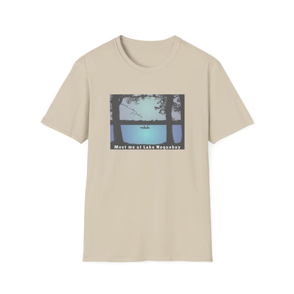 Meet Me At Lake Noquebay - Fishing Scene - Unisex Softstyle T-Shirt - Casual Comfort for Every Occasion