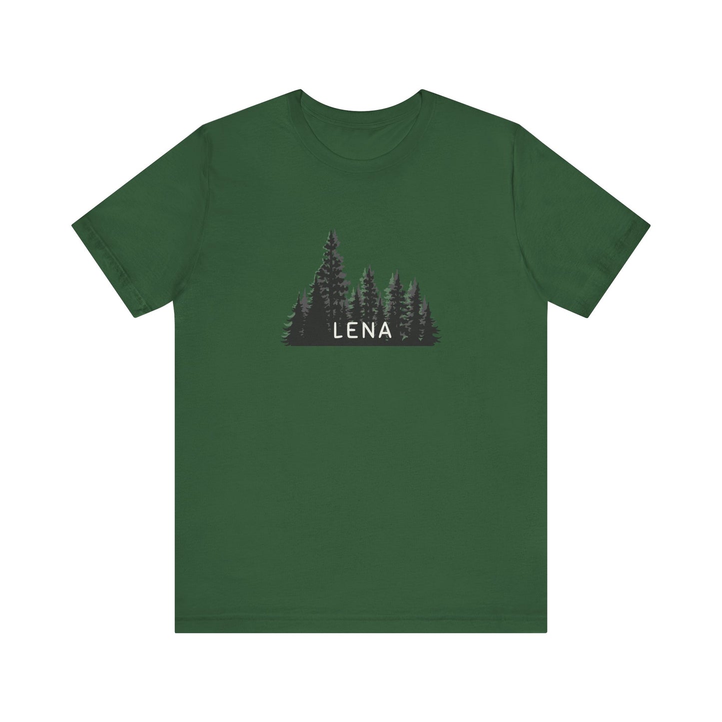 Lena Forest Graphic Unisex Tee - Nature Inspired Short Sleeve Shirt