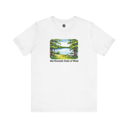 Crivitz Northwoods State of Mind Unisex Tee - Lake and Tree Design in Crivitz, Wisconsin