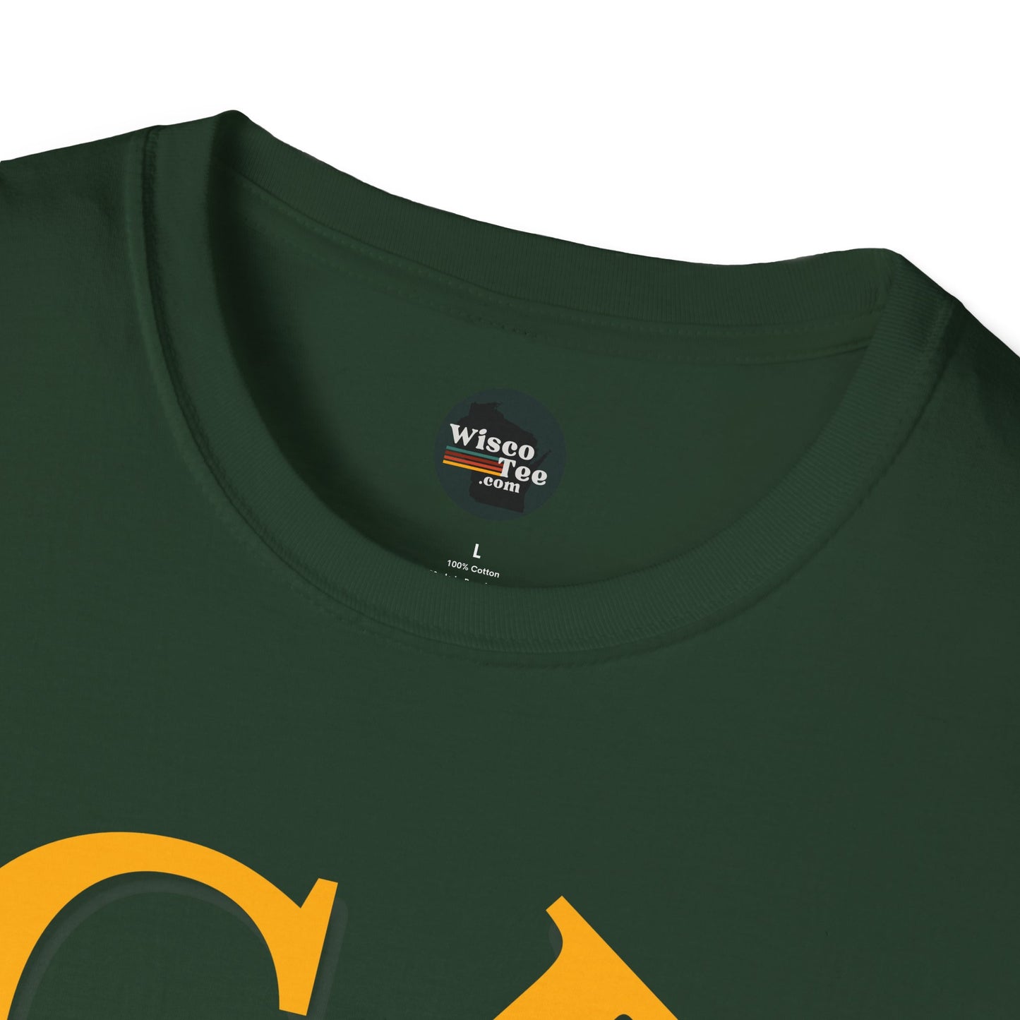 "GB WI" Love Stylish Unisex Softstyle T-Shirt - Vintage Green Bay Design