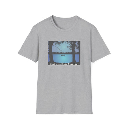 Meet Me At Lake Noquebay - Fishing Scene - Unisex Softstyle T-Shirt - Casual Comfort for Every Occasion