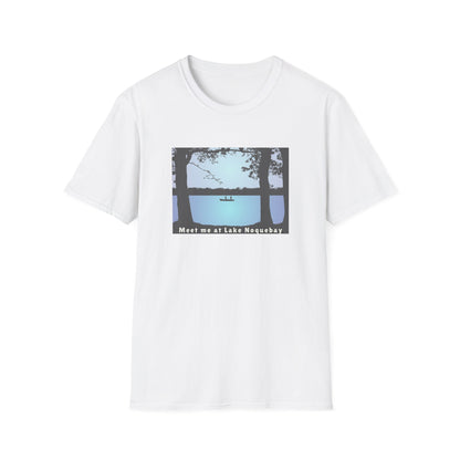 Meet Me At Lake Noquebay - Fishing Scene - Unisex Softstyle T-Shirt - Casual Comfort for Every Occasion