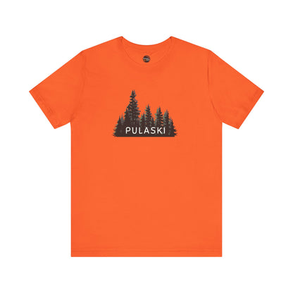 Pulaski Forest Graphic Unisex Tee - Nature Inspired Short Sleeve Shirt