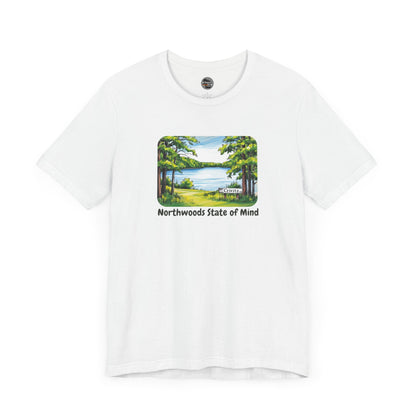 Crivitz Northwoods State of Mind Unisex Tee - Lake and Tree Design in Crivitz, Wisconsin