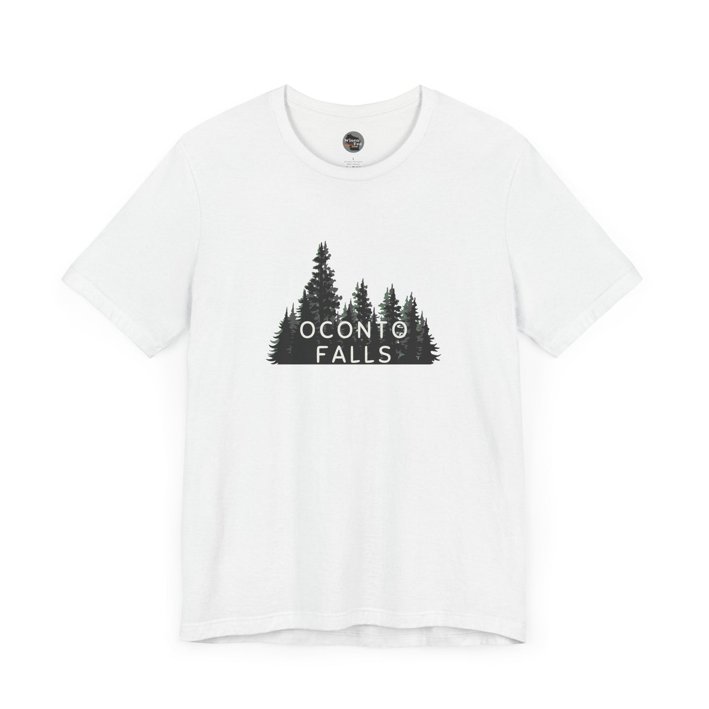 Oconto Falls Forest Graphic Unisex Tee - Nature Inspired Short Sleeve Shirt