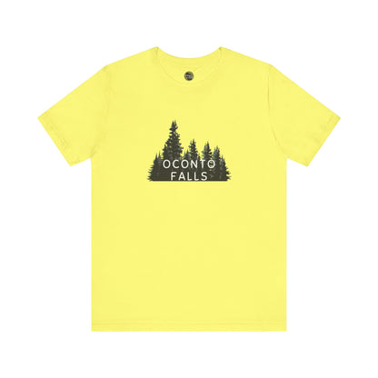 Oconto Falls Forest Graphic Unisex Tee - Nature Inspired Short Sleeve Shirt