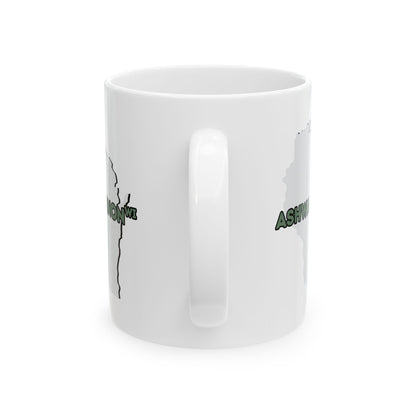 Ashwaubenon WI - Ceramic Coffee Mug - Unique Gift, Gray & White Design