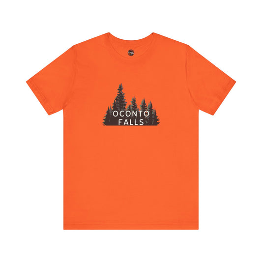 Oconto Falls Forest Graphic Unisex Tee - Nature Inspired Short Sleeve Shirt