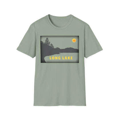 Long Lake Sun Scene - Unisex Softstyle T-Shirt - Casual Comfort for Every Occasion
