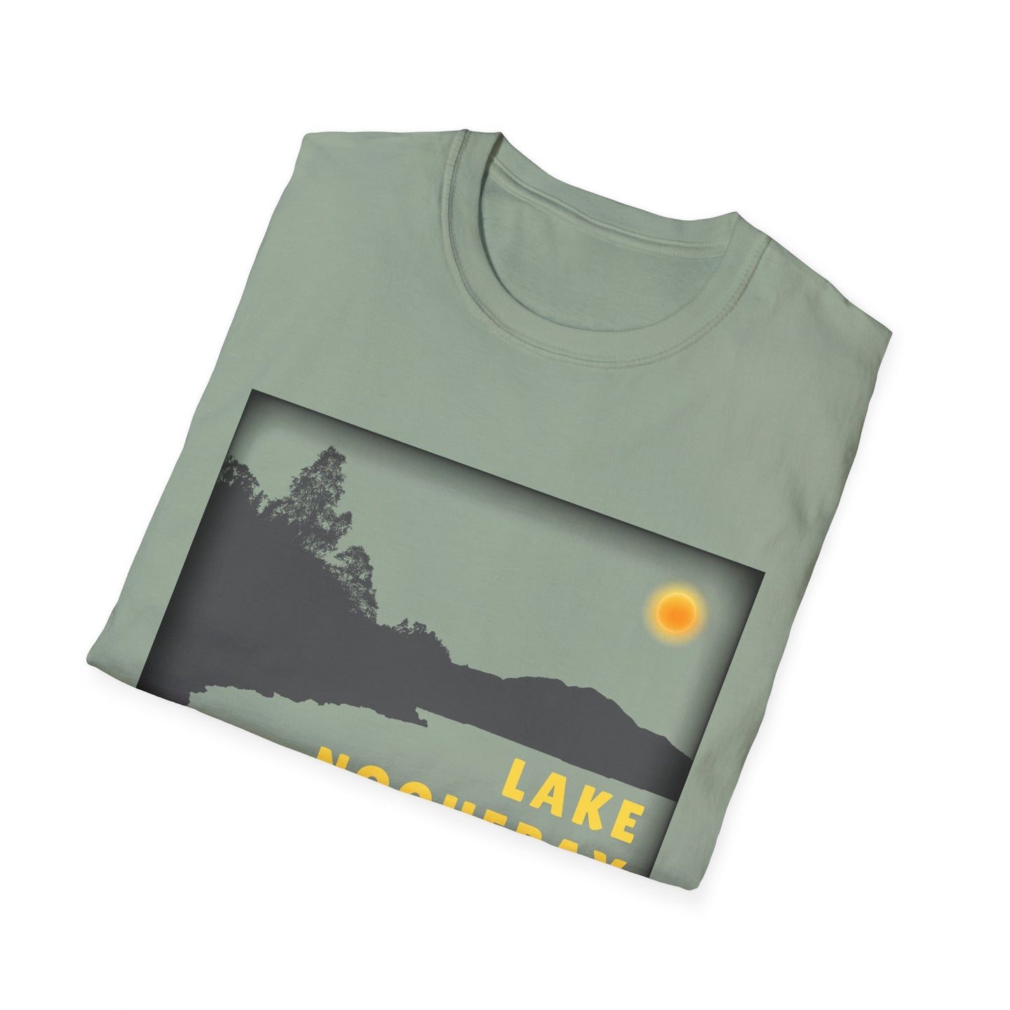 Lake Noquebay Sun Scene - Unisex Softstyle T-Shirt - Casual Comfort for Every Occasion