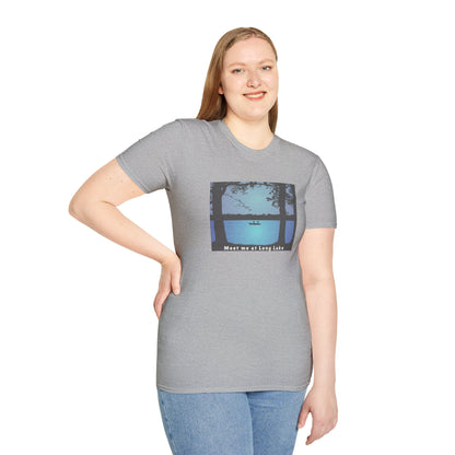 Meet Me At Long Lake - Fishing Scene - Unisex Softstyle T-Shirt - Casual Comfort for Every Occasion