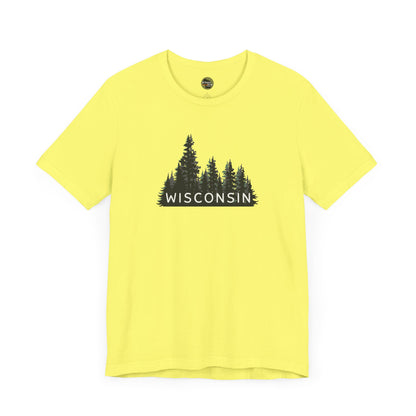 Wisconsin Forest Graphic Unisex Tee - Nature Inspired Short Sleeve Shirt