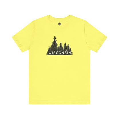 Wisconsin Forest Graphic Unisex Tee - Nature Inspired Short Sleeve Shirt