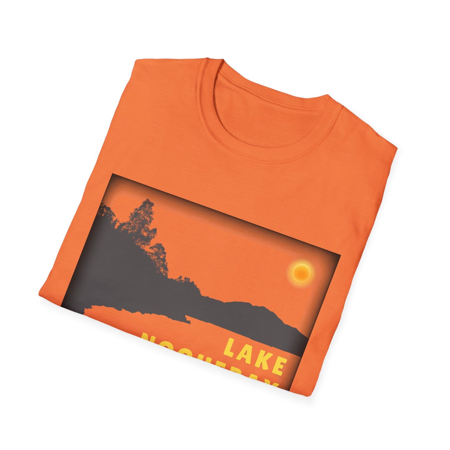 Lake Noquebay Sun Scene - Unisex Softstyle T-Shirt - Casual Comfort for Every Occasion