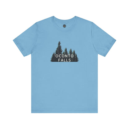 Oconto Falls Forest Graphic Unisex Tee - Nature Inspired Short Sleeve Shirt