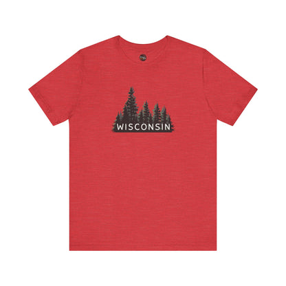 Wisconsin Forest Graphic Unisex Tee - Nature Inspired Short Sleeve Shirt